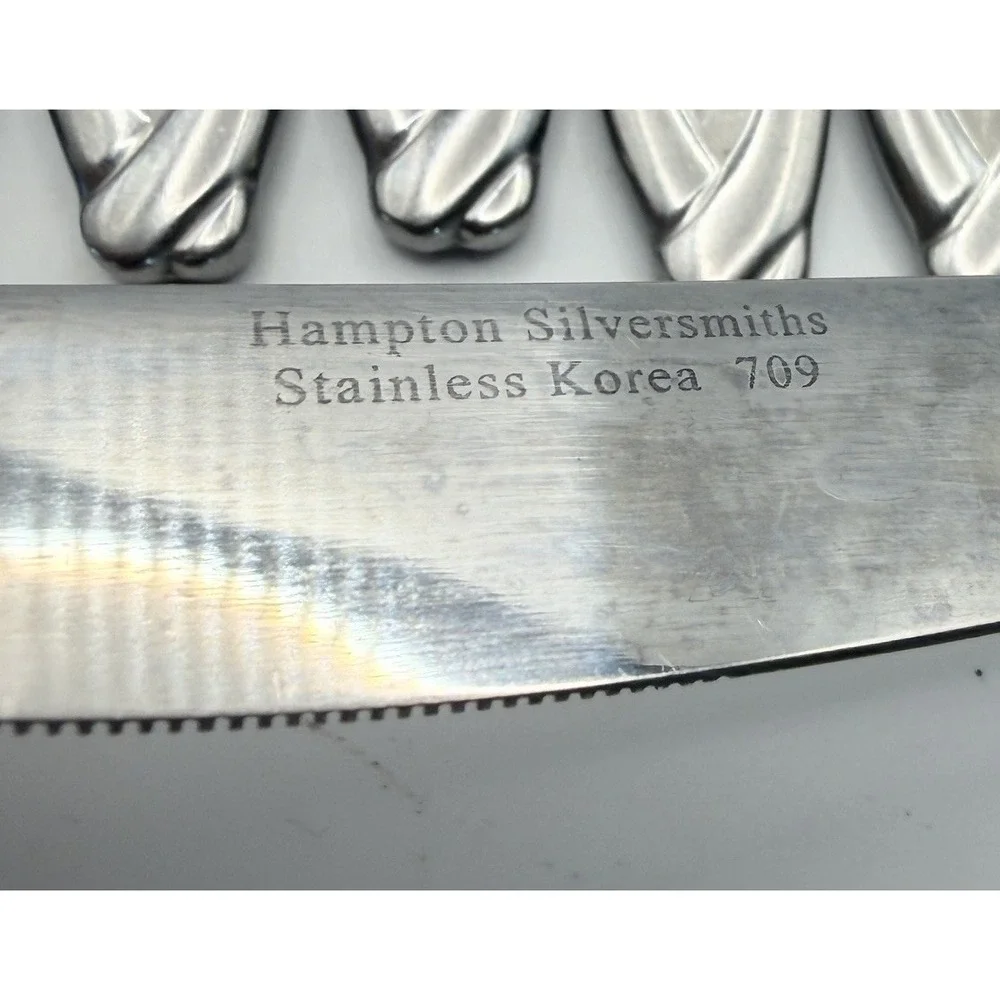 10 Hampton‎ Silversmiths CONCORDE Dinner Knife's Stainless Steel Flatware 18/8